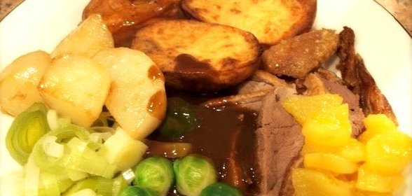 Гусь на сковороде