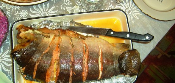 жареная форель