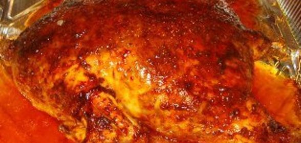 Фаршированная курица без костей