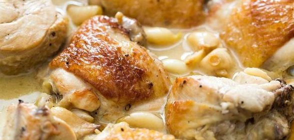 Курица с чесноком