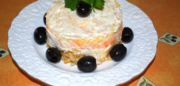 Салат слоеный с сыром