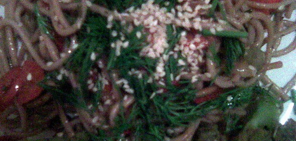 гречневая лапша с овощами