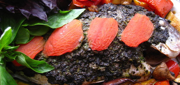 Дорада с тапенадом