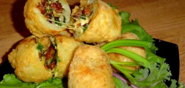 Картошка с ветчиной и сыром