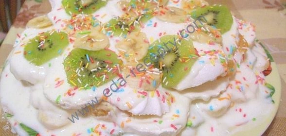 Торт из зефира без выпечки