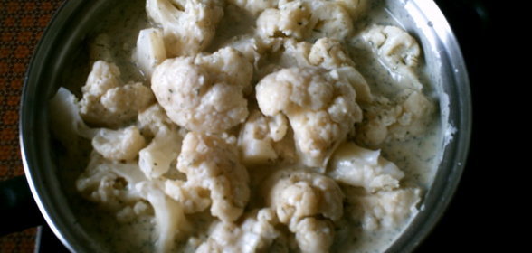 Цветная капуста в белом соусе
