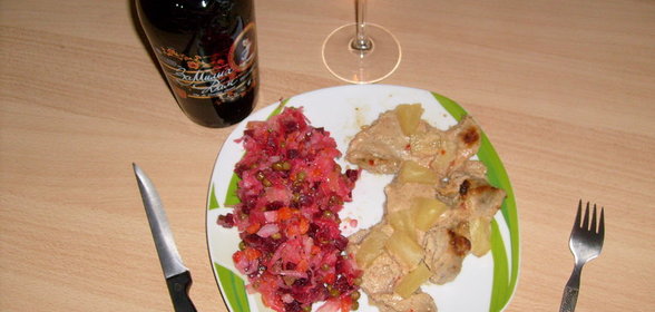 Мясо в ананасовом маринаде