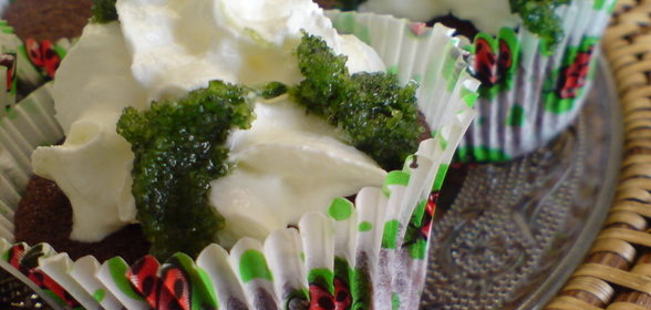 КЕКСЫ after eight/шоколадные с мятным сахаром