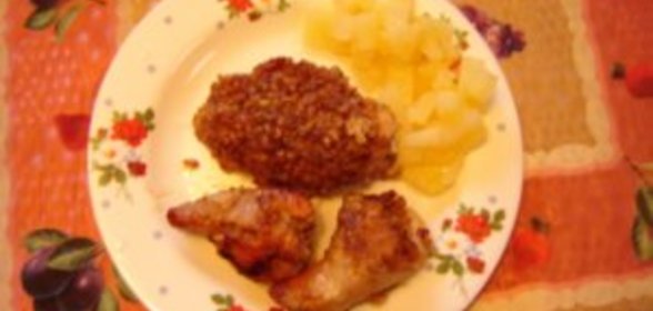 Куриные голени, фаршированные ананасом