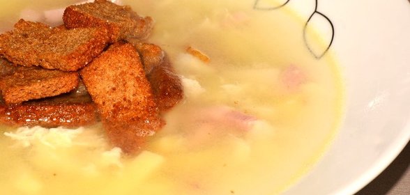 Чешский чесночный суп Чеснечка