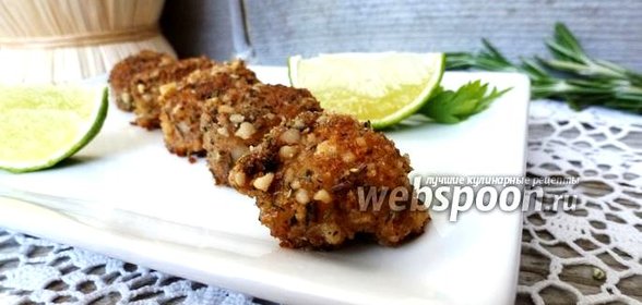 Морские гребешки в ореховой панировке