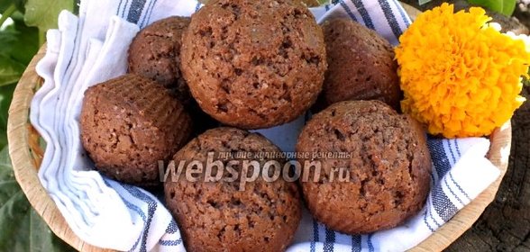 Шоколадные маффины из блинной муки