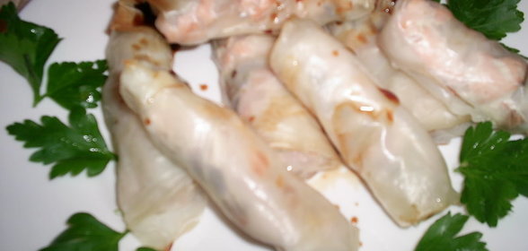 рисовые рулетики с семгой