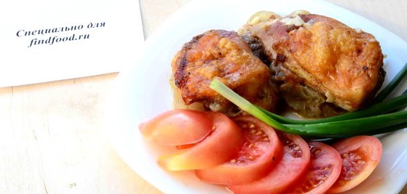Курица с луком в духовке