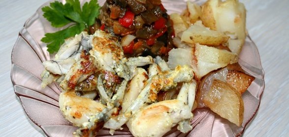 Лягушачьи лапки с сыром Пармезан