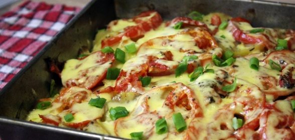 Запеканка из овощей со свининой