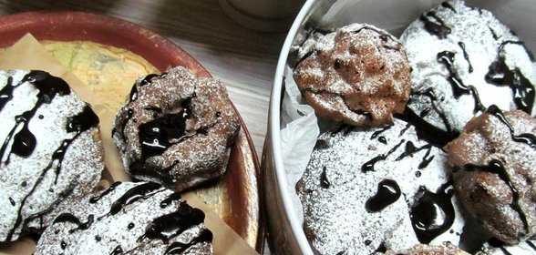 Шоколадные кексы с творогом