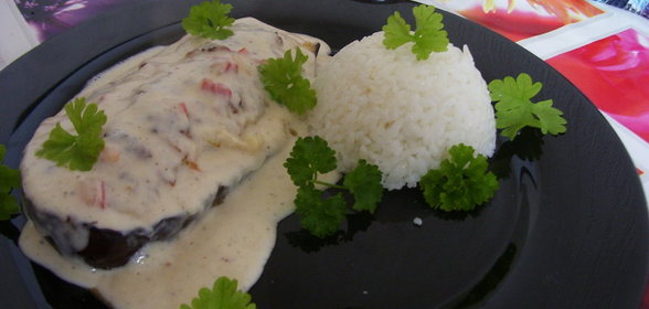 Баклажаны с сыром и сметаной