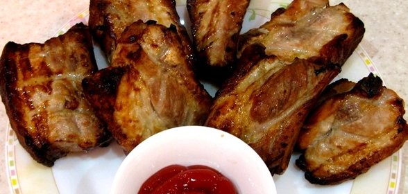 Ребрышки в медово-горчичном соусе