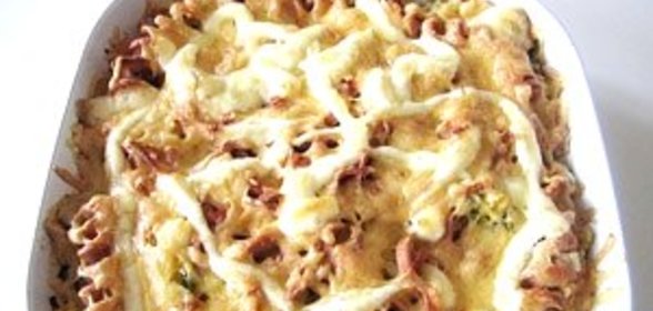 Запеканка из картофеля с сосиской