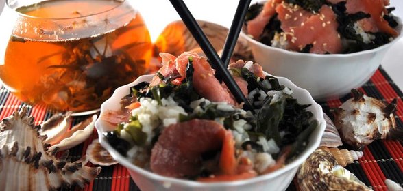 О-тя-дзукэ. Рис с зеленым чаем