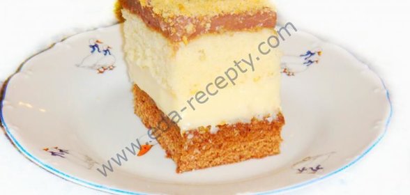 Пляцок бисквит с заварным кремом