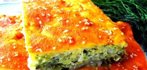 Капустный пирог на сметане