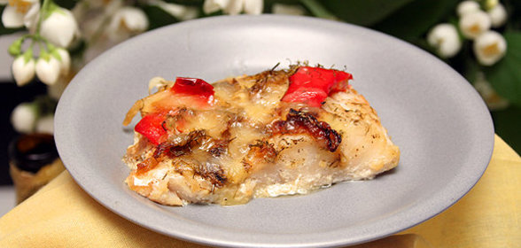 Запеченный судак под сыром