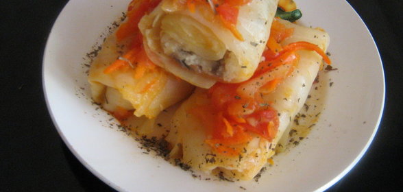 Арабские фанты с грибами и кус-кусом.(Вариант для поста)