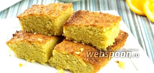 Пирог из кукурузной муки с миндалем