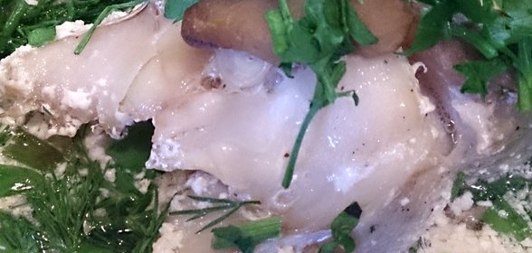 Морской окунь в сливочном соусе