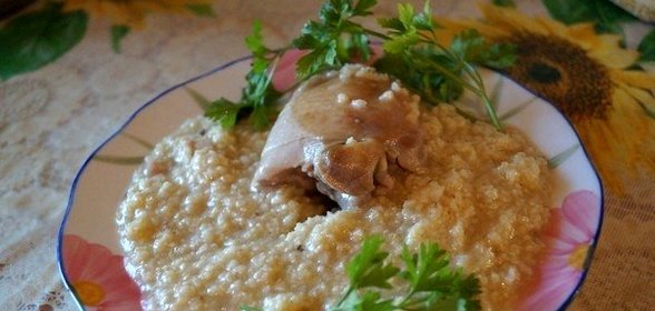 Пшено с курицей в мультиварке