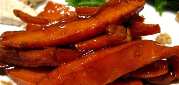 Сладкий картофель в карамели