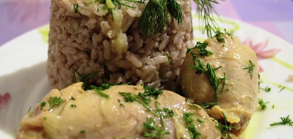 Быстрая курочка в кокосовой подливке