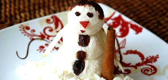 Снеговик из творога