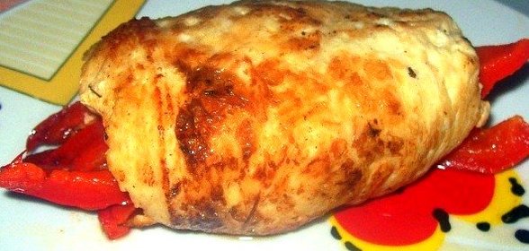 Рулеты из курицы со сладким перцем