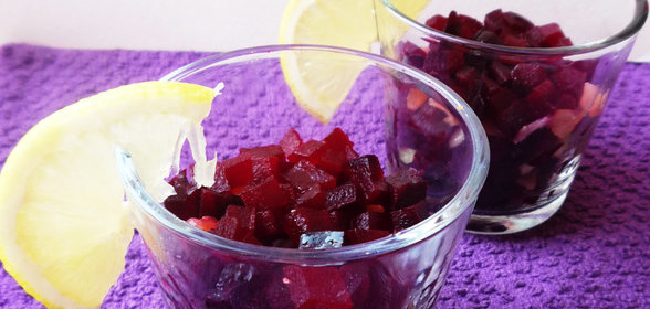 Закуска со свеклой и лососем