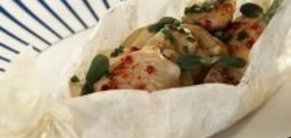 Курица карри, запеченная в лодочках SAGA