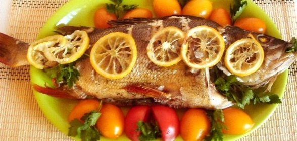 Окунь байкальский, запеченный а-ля натурель