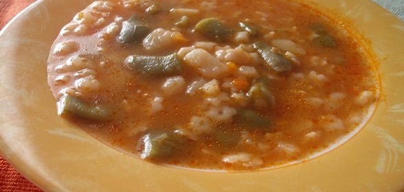 Суп из зелёной фасоли