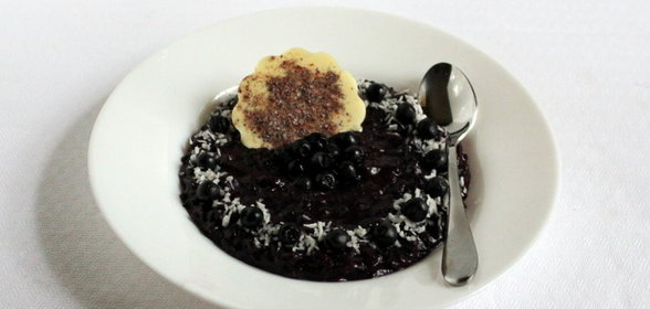 Чернично-кокосовое ризотто