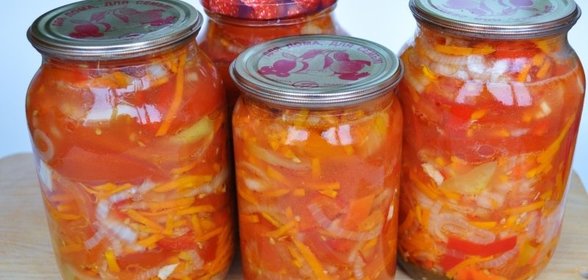 Салат из баклажан с болгарским перцем на зиму