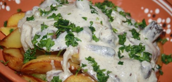 Картошка с маслятами (мой фирменный рецепт)