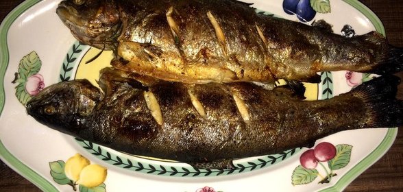 Форель на гриле в духовке