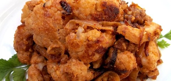 Цветная капуста с грецкими орехами