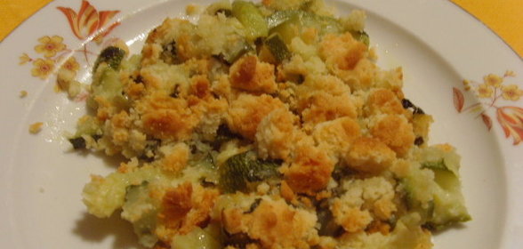Крамбел (Crumble) из кабачков под пармезаном