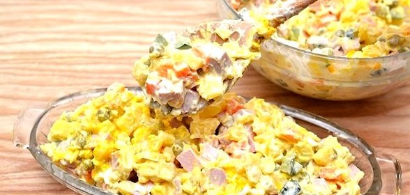 Салат Горошек