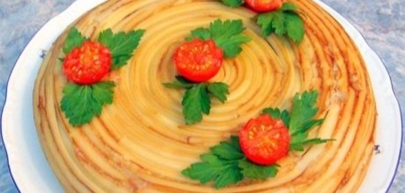 Тимбаль мясной с шампиньонами