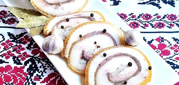 Рулет из сала
