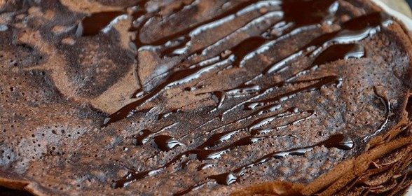 Шоколадные блинчики с соусом